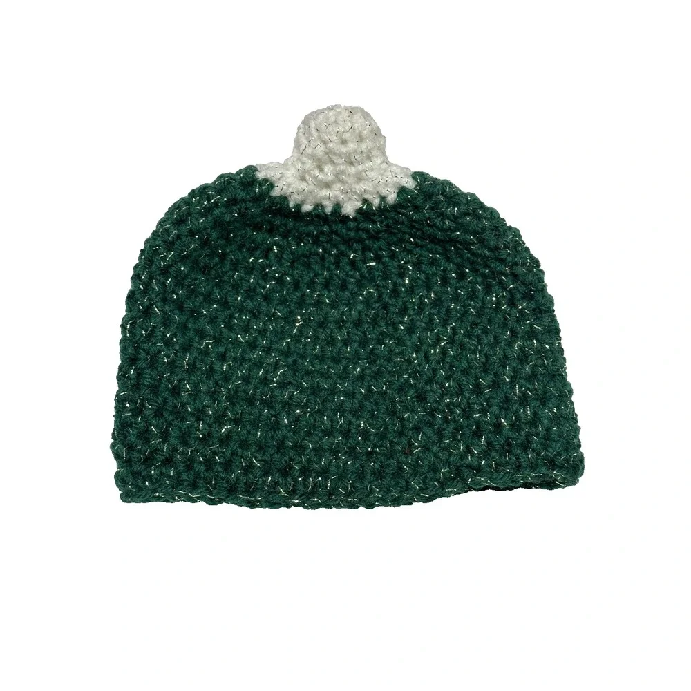 NEW‎ handmade crocheted newborn baby hat yarn christmas